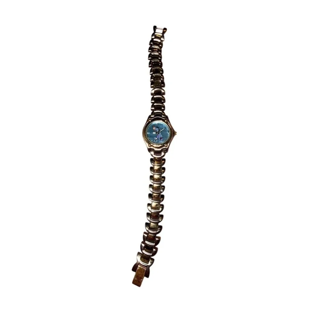 Seiko Disney Eeyore Womens Quartz Wristwatch Two-Tone Blue Dial Bracelet XLong - Picture 2 of 7